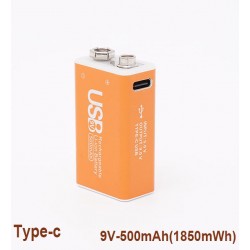 9V Rechargeable Lithium...